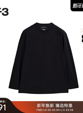 Y-3/Y3山本耀司2025秋季新品时尚男女同款休闲印花长袖T恤JX4747