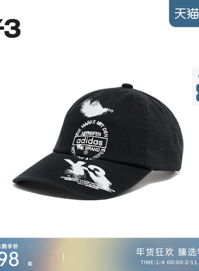 Y-3/Y3山本耀司2025秋季新品男女同款时尚涂鸦棒球棒鸭舌帽KC3339