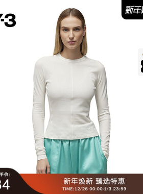 Y-3/Y3山本耀司秋冬季女士休闲T恤圆领套头修身长袖IV7754