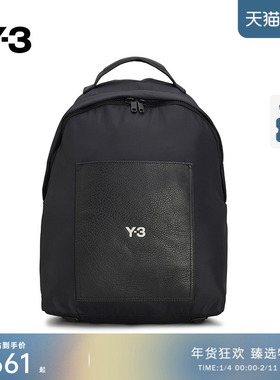 Y-3/Y3山本耀司秋冬季男女同款双肩背包方形黑色拉链IY0096