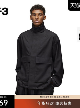 Y-3/Y3山本耀司2025秋季新品男士高领流苏涂鸦休闲夹克外套JN3719