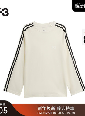 Y-3/Y3 山本耀司2025秋季新品时尚休闲条纹撞色长袖T恤JZ0635