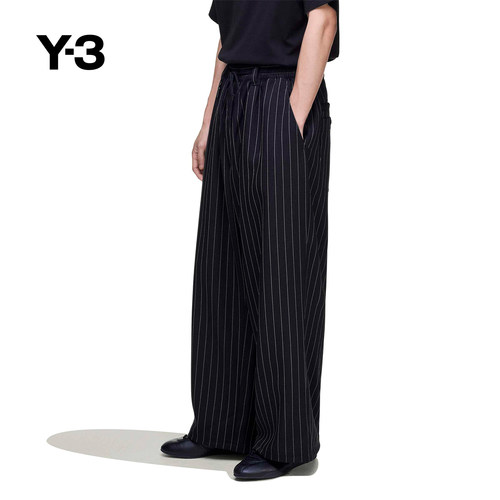 Y-3山本耀司条纹宽松休闲裤