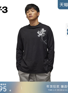 Y-3/Y3山本耀司秋冬季情侣款休闲T恤宽松印花长袖IN4351