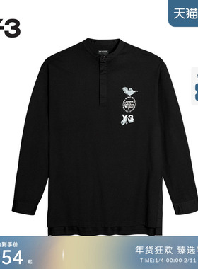 Y-3/Y3山本耀司2025秋季新品男士潮流时尚休闲宽松长袖T恤JX7280
