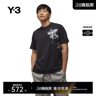 休闲T恤短袖 情侣款 Y3山本耀司春夏季 字母印花IN4353