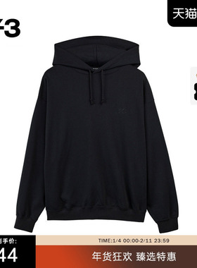 Y-3/Y3山本耀司2025秋季男士套头连帽黑色时尚卫衣JN4933
