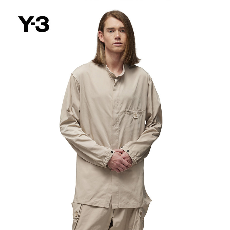 Y-3/Y3山本耀司春季男士休闲衬衫长袖宽松立领衬衣IV8022