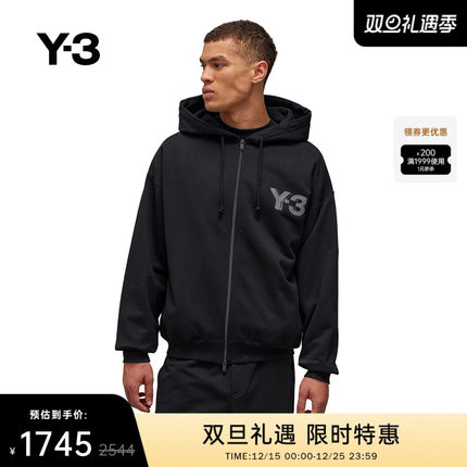 Y-3/Y3山本耀司秋季情侣款连帽卫衣宽松运动休闲外套JE9278