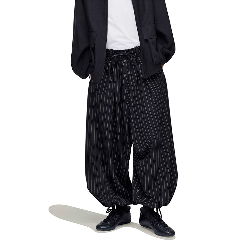 [新品首降]Y-3/Y3山本耀司男女同款阔腿裤抽绳束脚裤KH3207