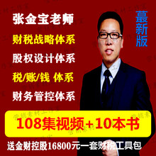 2020金财控股张金宝工具包108集课程视频+10本资料八大财税管系统