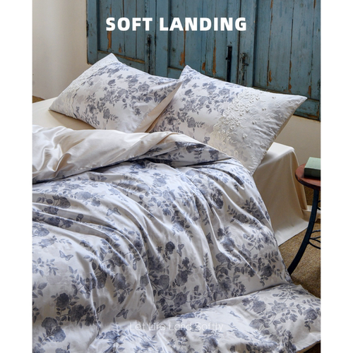 SOFT LANDING | 莫奈花园风新疆长绒棉贡缎超柔四件套高级感床品