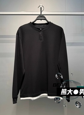 B2CPG1134太平鸟男装2026春季新款B2CPG1134J9亨利领华夫格T恤499