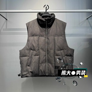 休闲百搭立领宽松羽绒马甲 新款 1099 2025冬季 B1AGF4B23太平鸟男装