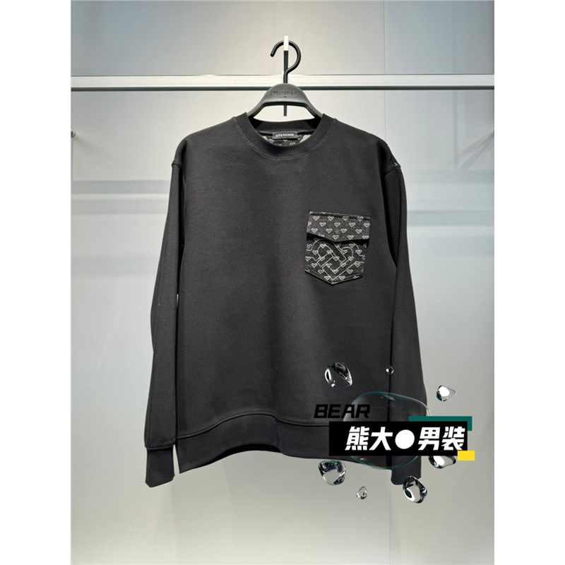 B2CRF1117太平鸟男装2025春季新款时尚百搭宽松针织卫衣休闲服699