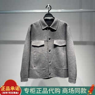 B1BCF4227J9太平鸟男装2025冬季新款时尚翻领渐变双面尼夹克1999