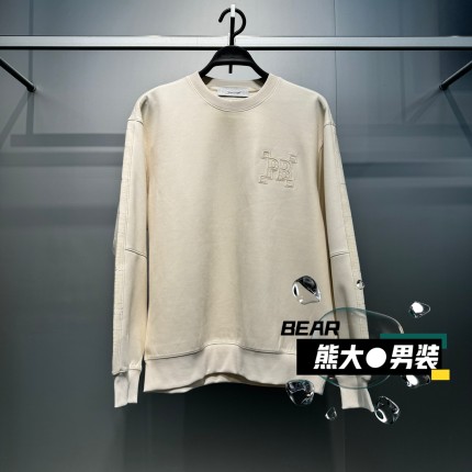 B1CRF4274太平鸟男装2025冬季新款时尚休闲百搭圆领内搭卫衣  699