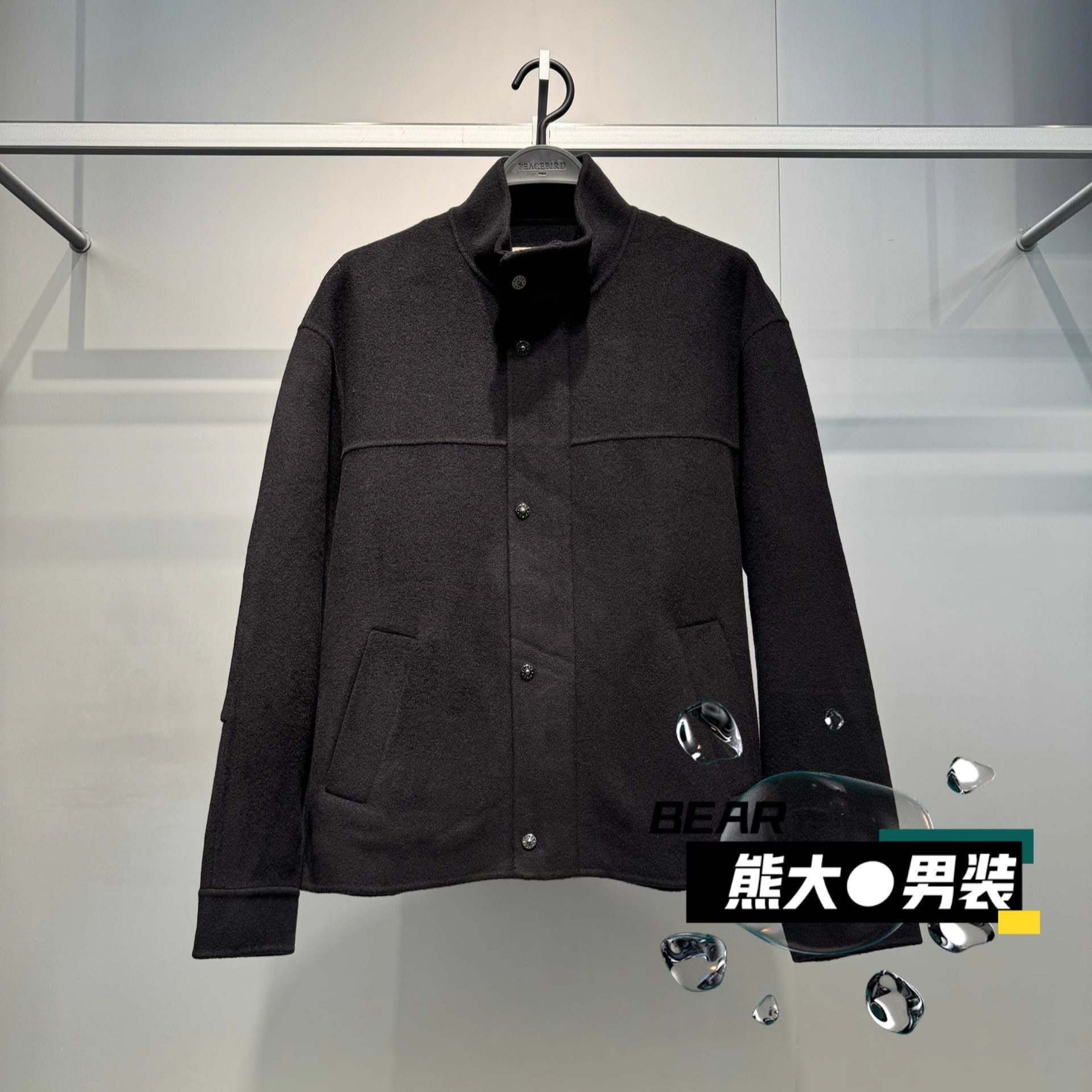 B1BCF4B15太平鸟男装羊毛夹克