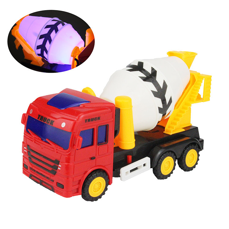 이우 어린이 교육 장난감 어린이 놀이 전기 음악 빛나는 엔지니어링 차량 깜박이는 야시장 노점 뜨거운 판매