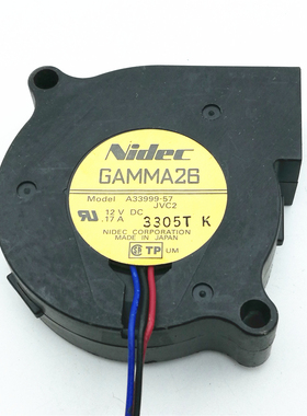 原装 Nidec A33999-57 12V 0.17A 5015 5CM 3线 投影机 散热风扇