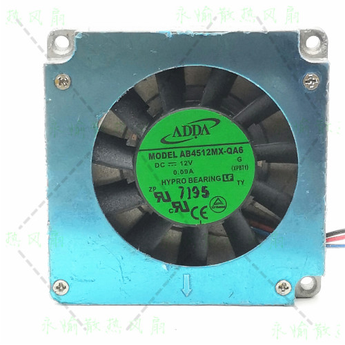 ADDA AB4512MX-QA6 4512 4.5CM 12V 0.09A涡轮鼓风机散热风扇风机