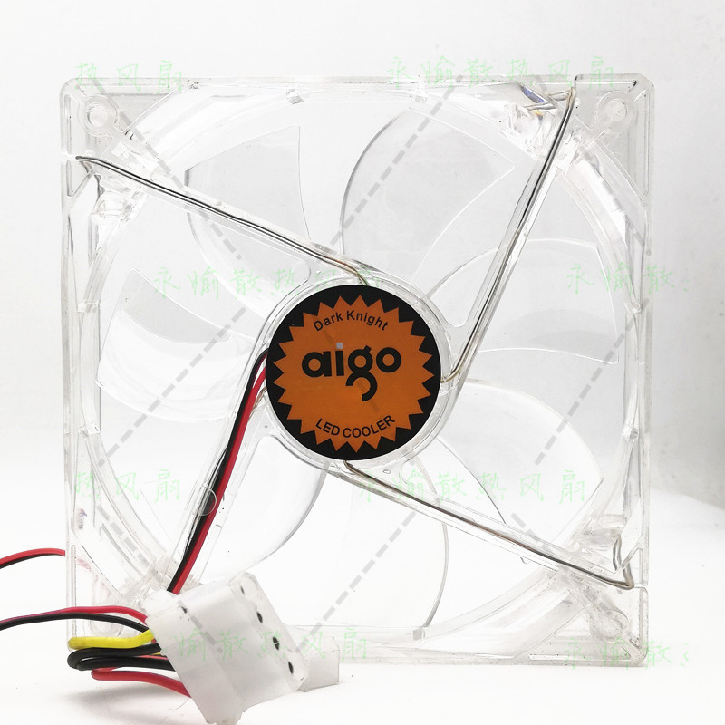 aigo DARK KINGHT 大4D 绿光 静音 机箱 散热风扇 12025 12CM 12V