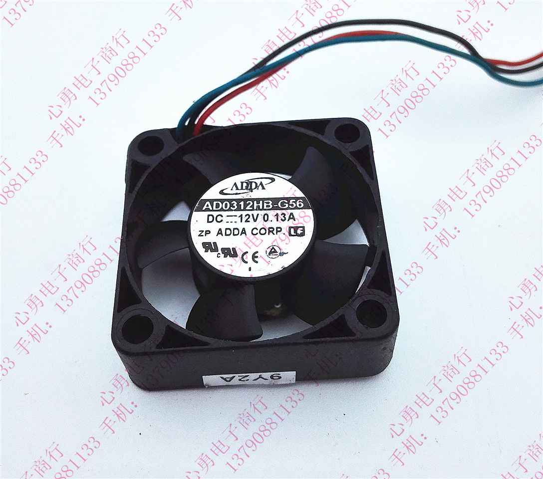 原装台湾ADDA AD0312HB-G56 12V 0.13A 3010 3CM 3线双滚珠风扇