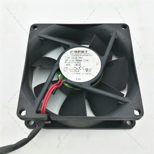 原装德国PAPST TYP8412NH 12V 2.2W 8CM 8025 设备工控机散热风扇