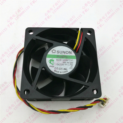 原装台湾SUNON KDE1206PTV1 DC12V 1.7W 6025 3线磁悬浮散热风扇