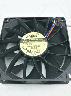 原装 ADDA AS08012XB259B00 12V 0.57A 8025 8CM 4线加压散热风扇