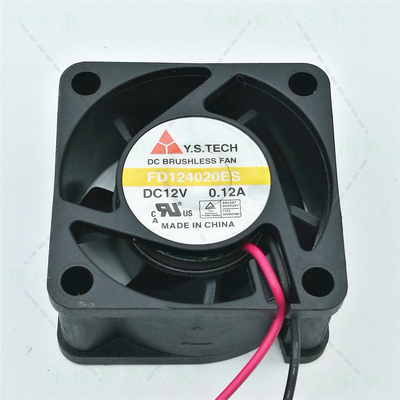 原装 Y.S.TECH FD124020ES 12V 0.12A 4020 4CM 静音 2线散热风扇
