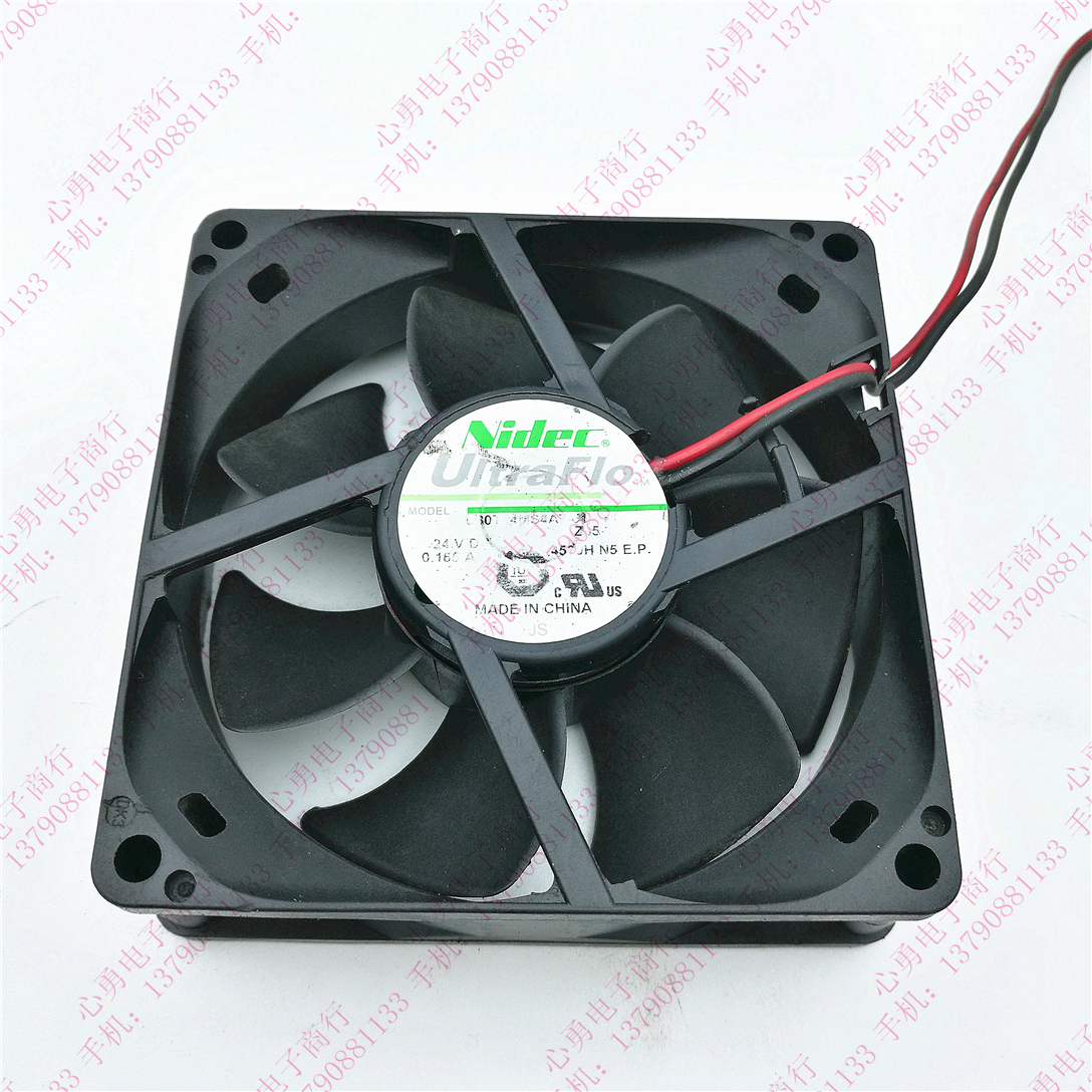 原装Nidec U80T24MS4A7-51 DC24V 0.165A 8025 8CM 2线变频器风扇