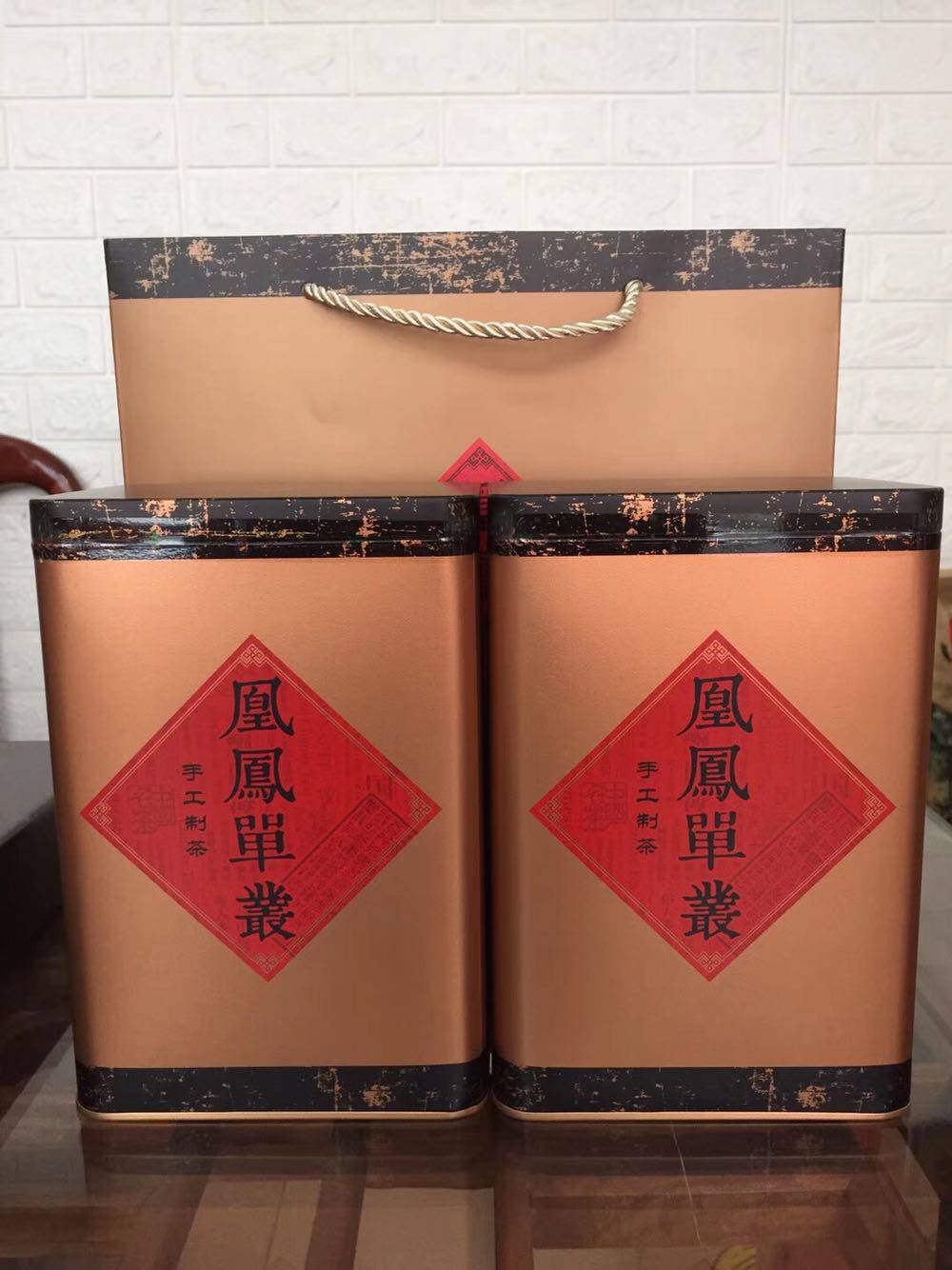 潮州凤凰山单枞高山茶乌龙茶单丛蜜兰香浓香型2铁罐500克礼盒套装