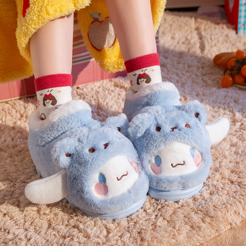 荣耀鹿三丽鸥包跟棉拖鞋可爱棉鞋