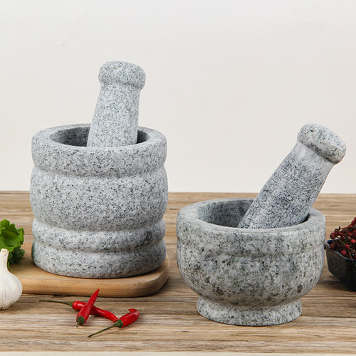 青石原石打磨捣蒜器坚固耐用