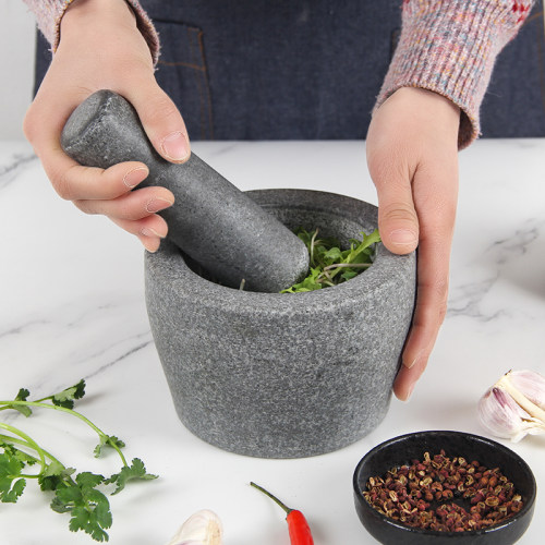 蒜臼子捣蒜器石臼压蒜器天然石臼