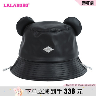 LALABOBO2023冬季新款纯色可爱保暖小熊耳朵渔夫帽女|LBCD-WQLM18