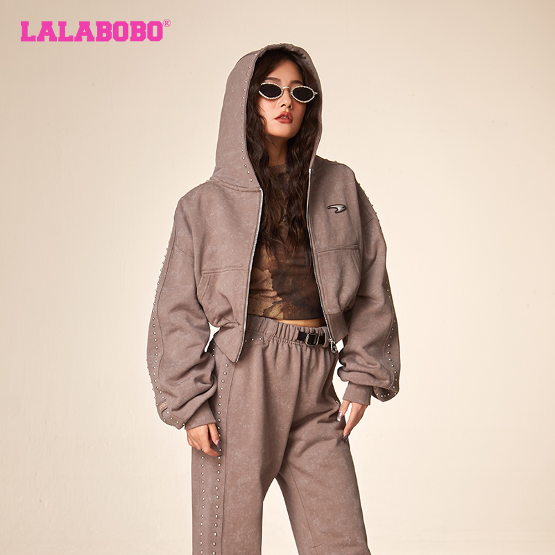 冬季开襟卫衣可爱宽松