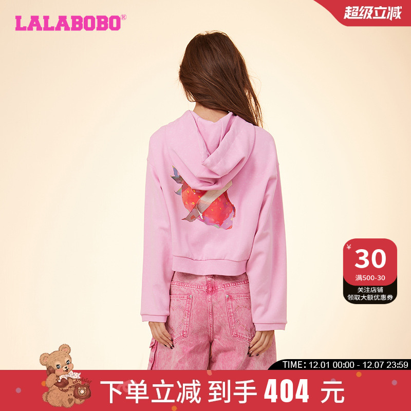 LALABOBO复古休闲连帽卫衣