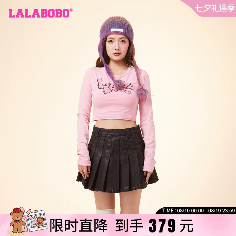 LALABOBO长袖T恤纯色可爱