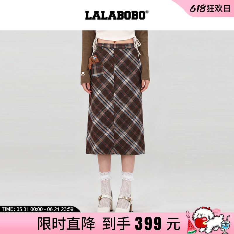 LALABOBO涂鸦小狗铅笔裙