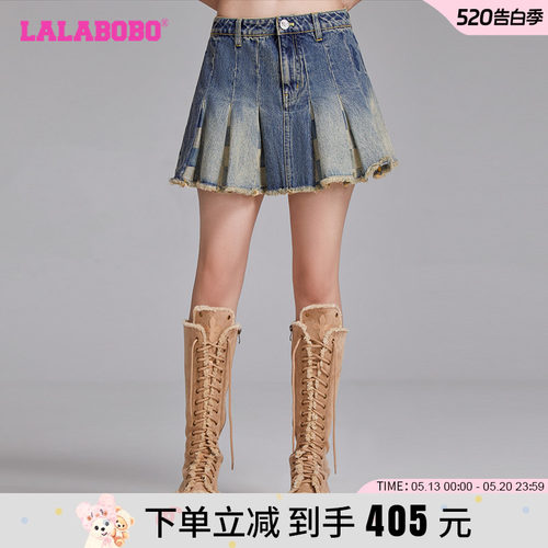 LALABOBO2024秋款牛仔半身裙