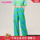 款 夏日海滨口袋阔腿梭织休闲长裤 女 LALABOBO早秋新品 LBCB WXZC17