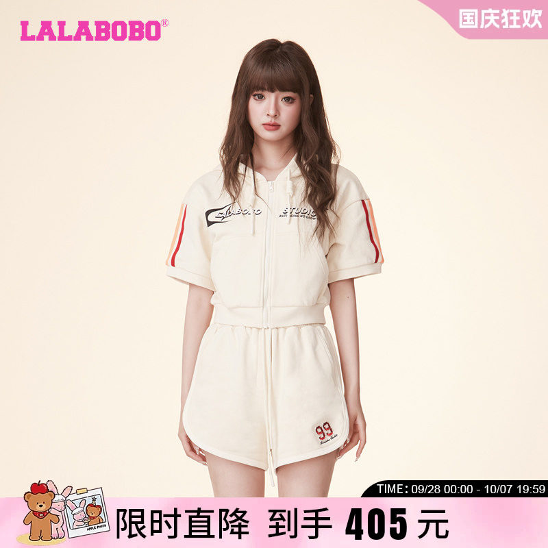 LALABOBO复古休闲开襟卫衣