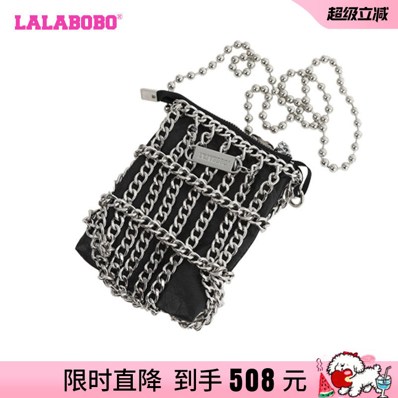 纯色休闲简约百搭金属链条包