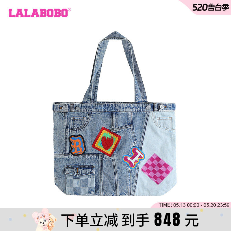 LALABOBO24年早秋单肩包女新款流行高级超好看牛仔包LBDC-WQXL11