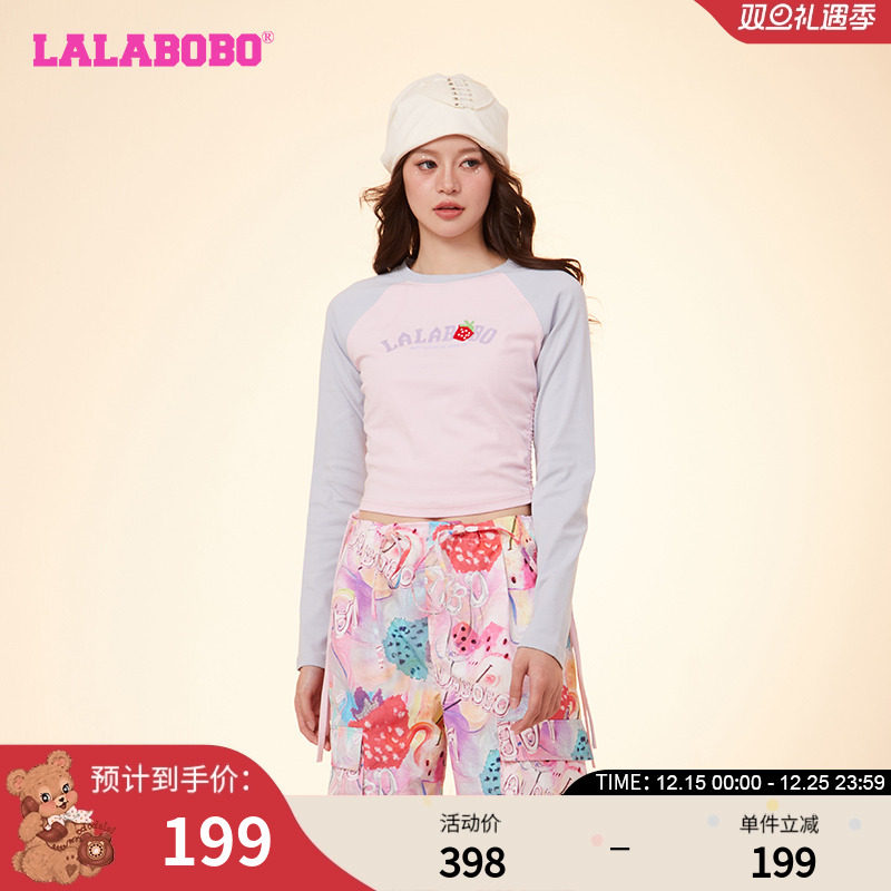 长袖时尚可爱草莓水果T恤