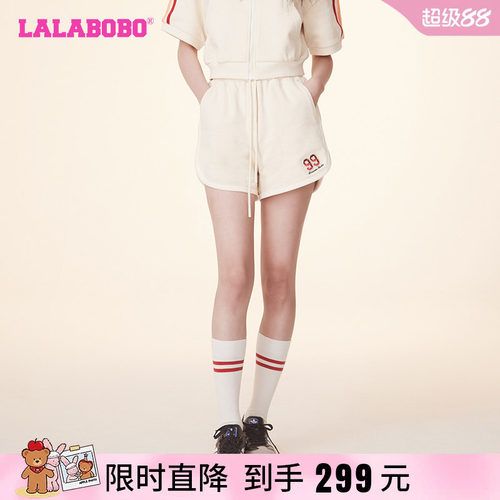 复古休闲LALABOBOLALA休闲短裤