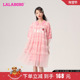 LBCB 多巴胺LALABOBO早秋新潮流百搭网纱针织短袖 连衣身裙 WLZY45