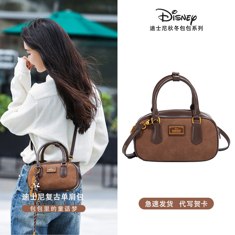迪士尼米奇枕头包单肩包女2025新款手提斜挎小众托特复古包包